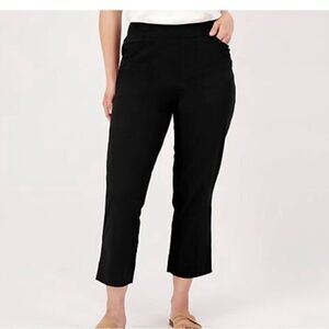 NWT Issac Mizrahi Plus Size Navy Straight Leg Cropped Pants - Petite Size 30